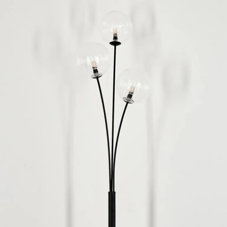 Lampadaire - Verre 15 cm Bernado Clair, 3 lumières