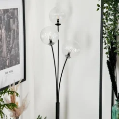Lampadaire - Verre 15 cm Bernado Clair, 3 lumières