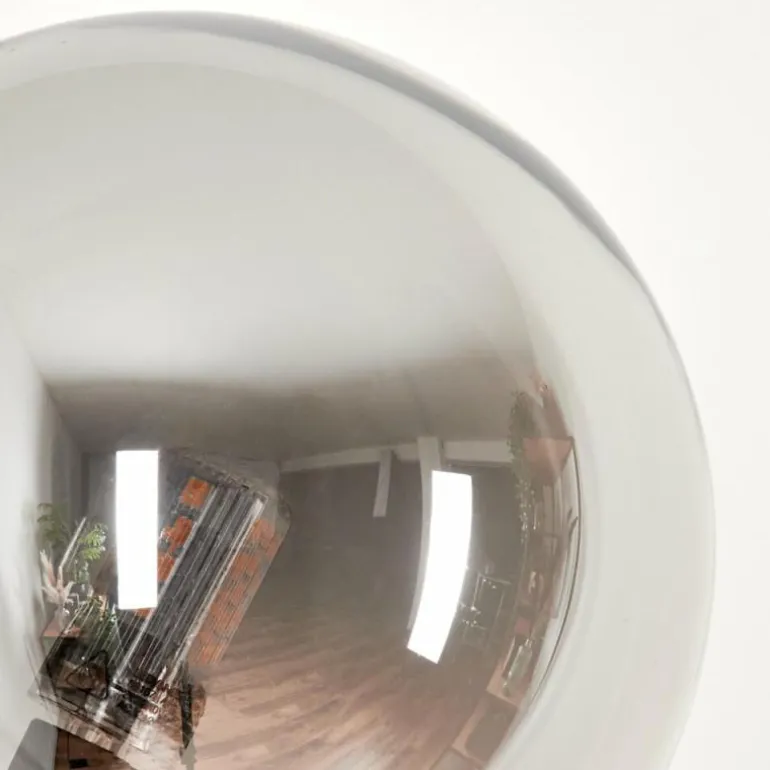 Lampadaire - Verre 12 cm Bernado Fumé, 6 lumières