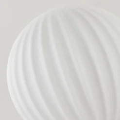 Lampadaire - Verre 12 cm Bernado Blanc, 6 lumières