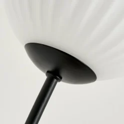 Lampadaire - Verre 12 cm Bernado Blanc, 6 lumières