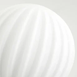 Lampadaire - Verre 10 cm Bernado Blanc, 6 lumières