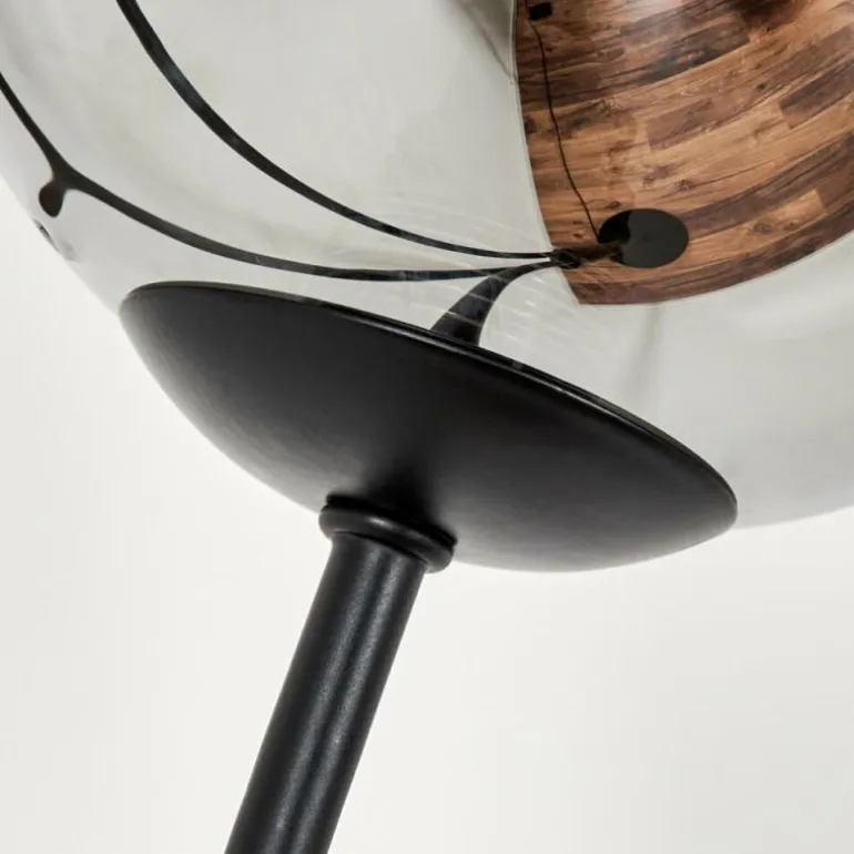 Lampadaire - Verre 12 cm Bernado Clair, Fumé, 6 lumières