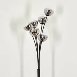 Lampadaire - Verre 12 cm Bernado Clair, Fumé, 6 lumières