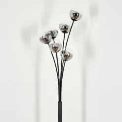 Lampadaire - Verre 10 cm Bernado Clair, Fumé, 6 lumières