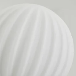 Lampadaire - Verre 10 cm Bernado Blanc, 5 lumières