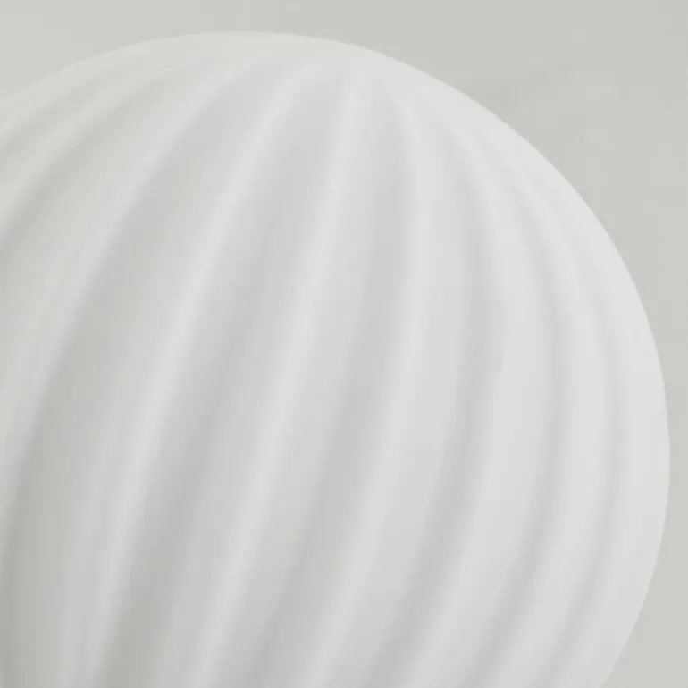 Lampadaire - Verre 10 cm Bernado Blanc, 5 lumières