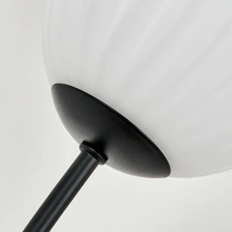 Lampadaire - Verre 10 cm Bernado Blanc, 5 lumières