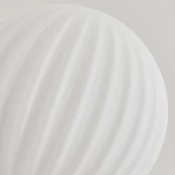 Lampadaire - Verre 12 cm Bernado Blanc, 5 lumières