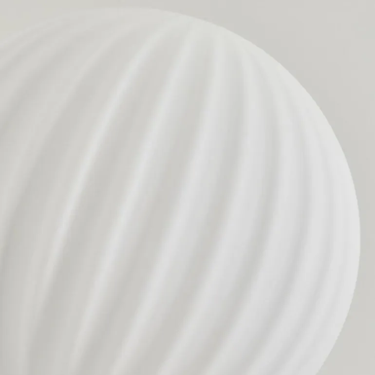 Lampadaire - Verre 12 cm Bernado Blanc, 5 lumières
