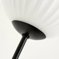 Lampadaire - Verre 12 cm Bernado Blanc, 5 lumières