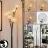 Lampadaire - Verre 12 cm Bernado Argenté, 6 lumières