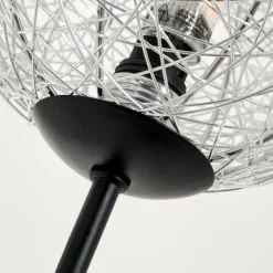 Lampadaire - Verre 12 cm Bernado Argenté, 6 lumières