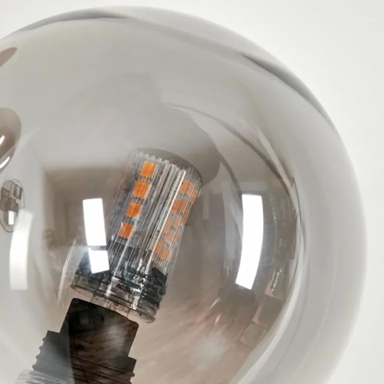 Lampadaire - Verre 10 cm Bernado Clair, Fumé, 6 lumières