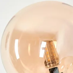 Lampadaire - Verre 12 cm Bernado Ambre, 6 lumières