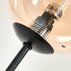 Lampadaire - Verre 12 cm Bernado Ambre, 6 lumières