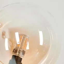 Lampadaire - Verre 12 cm Bernado Ambre, Clair, 6 lumières