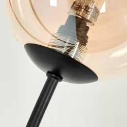 Lampadaire - Verre 12 cm Bernado Ambre, Clair, 6 lumières