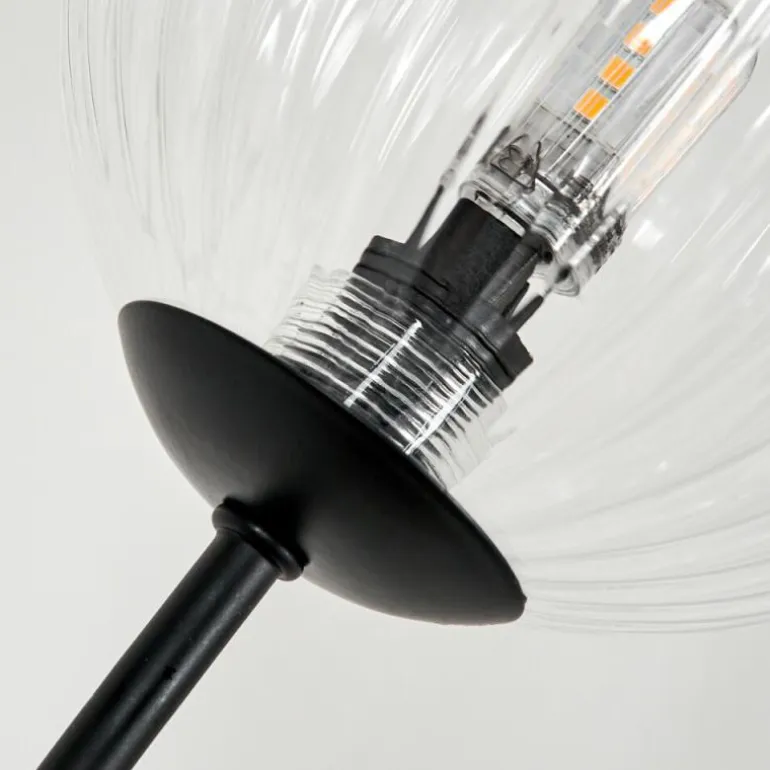Lampadaire - Verre 12 cm Bernado Clair, 6 lumières