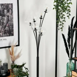 Lampadaire - Verre 12 cm Bernado Clair, 6 lumières