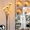 Lampadaire - Verre 10 cm Bernado Ambre, 6 lumières