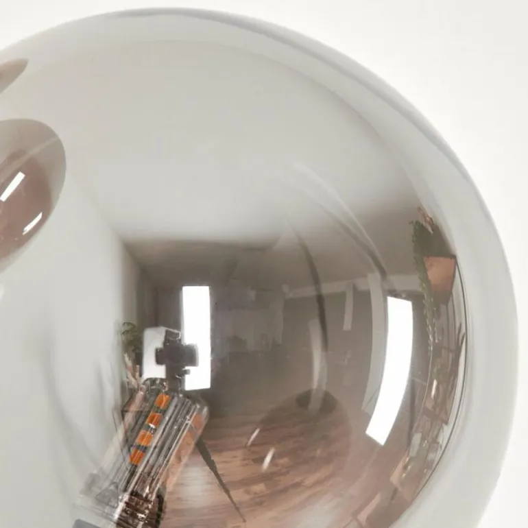 Lampadaire - Verre 15 cm Bernado Fumé, 3 lumières