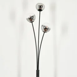 Lampadaire - Verre 10 cm Bernado Clair, Fumé, 3 lumières