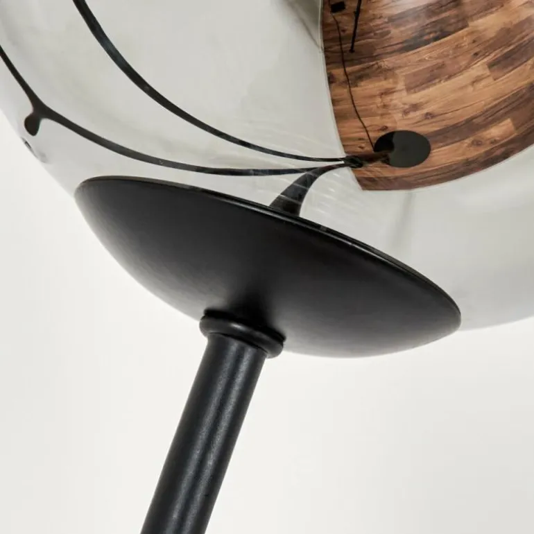 Lampadaire - Verre 12 cm Bernado Clair, Fumé, 3 lumières