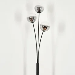 Lampadaire - Verre 12 cm Bernado Clair, Fumé, 3 lumières