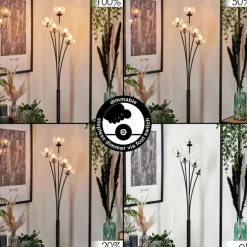 Lampadaire - Verre 10 cm Bernado Clair, 5 lumières