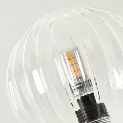 Lampadaire - Verre 10 cm Bernado Clair, 5 lumières