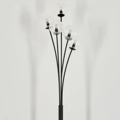 Lampadaire - Verre 10 cm Bernado Clair, 5 lumières