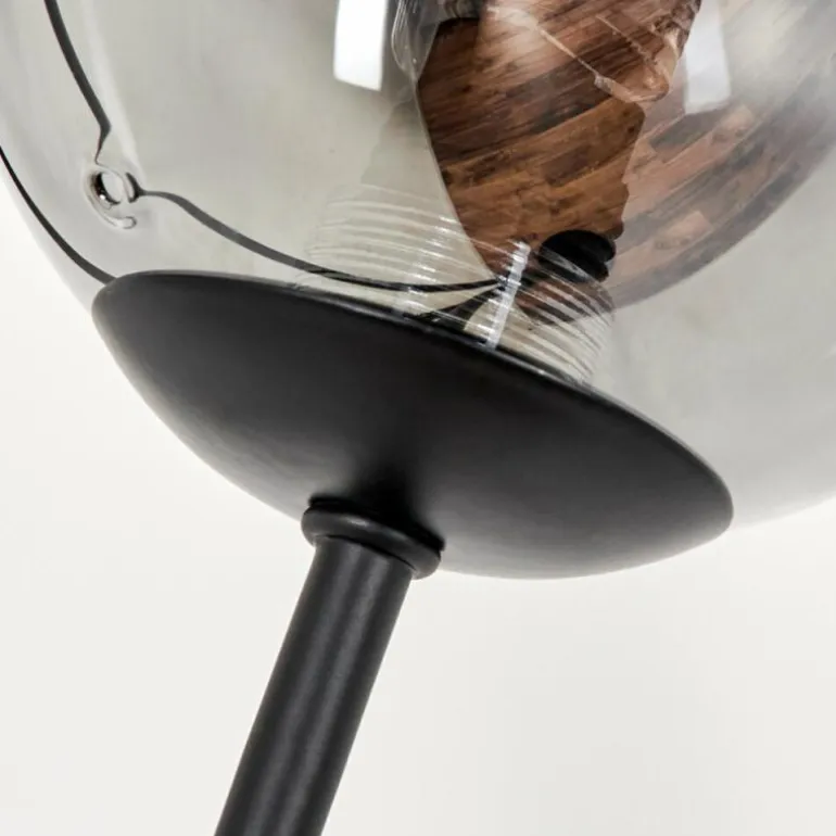 Lampadaire - Verre 10 cm Bernado Clair, Fumé, 5 lumières