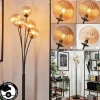 Lampadaire - Verre 12 cm Bernado Ambre, 5 lumières