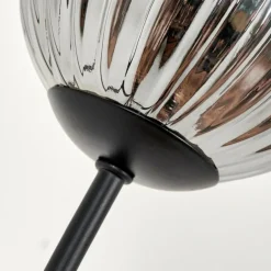 Lampadaire - Verre 10 cm Bernado Fumé, 3 lumières