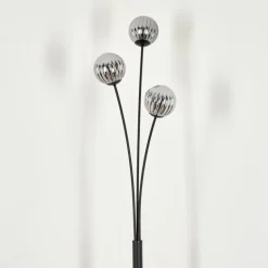 Lampadaire - Verre 10 cm Bernado Fumé, 3 lumières