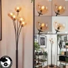 Lampadaire - Verre 12 cm Bernado Ambre, Clair, 5 lumières