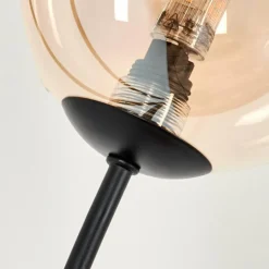 Lampadaire - Verre 12 cm Bernado Ambre, Clair, 5 lumières