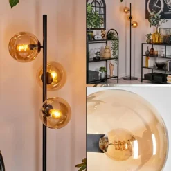 Lampadaire - Verre 15 cm Gastor Ambre, 3 lumières