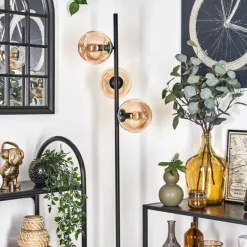 Lampadaire - Verre 15 cm Gastor Ambre, 3 lumières