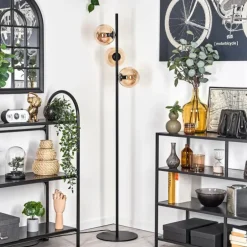 Lampadaire - Verre 15 cm Gastor Ambre, 3 lumières
