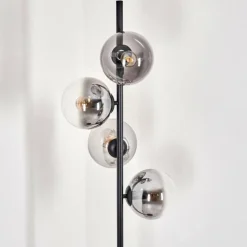 Lampadaire - Verre 15 cm Gastor Clair, Fumé, 4 lumières