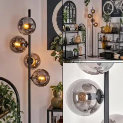 Lampadaire - Verre 15 cm Gastor Fumé, 4 lumières