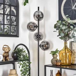 Lampadaire - Verre 15 cm Gastor Fumé, 4 lumières