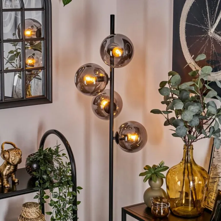 Lampadaire - Verre 15 cm Gastor Fumé, 4 lumières