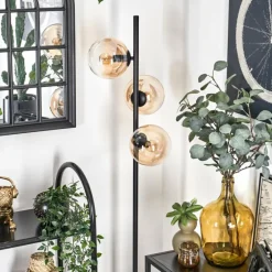 Lampadaire - Verre 15 cm Gastor Ambre, Clair, 3 lumières