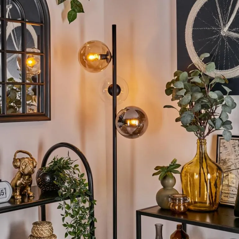 Lampadaire - Verre 15 cm Gastor Ambre, Clair, Fumé, 3 lumières