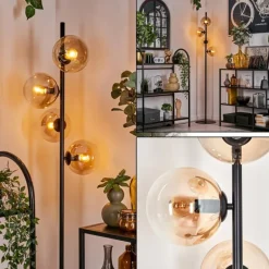 Lampadaire - Verre 15 cm Gastor Ambre, Clair, 4 lumières