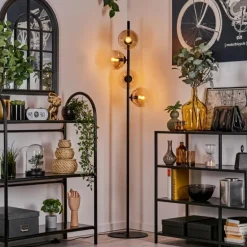 Lampadaire - Verre 15 cm Gastor Ambre, Clair, 4 lumières