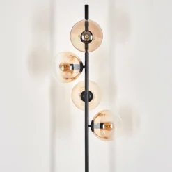 Lampadaire - Verre 15 cm Gastor Ambre, Clair, 4 lumières